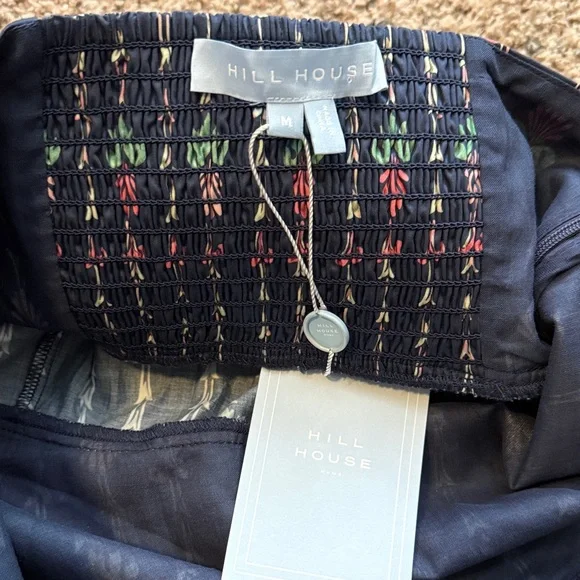 NWT Hill House Fleur Mini Dress in Navy Trailing Fern - Picture 2 of 3